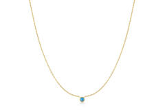  Ripple Joy - Zilver / 14kt GP - Turkoois - 45cm